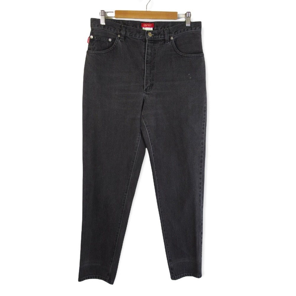 Esprit Vintage Mom Jeans Size 13/14 Size 12 Fit Washed Black High Rise Relaxed